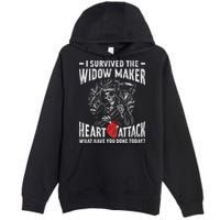 I Survived The Widow Maker Heart Attack Heart Disease Premium Pullover Hoodie