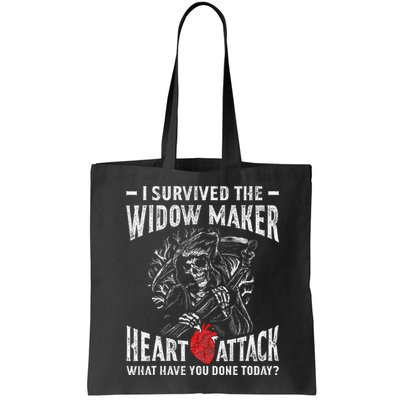 I Survived The Widow Maker Heart Attack Heart Disease Bag
