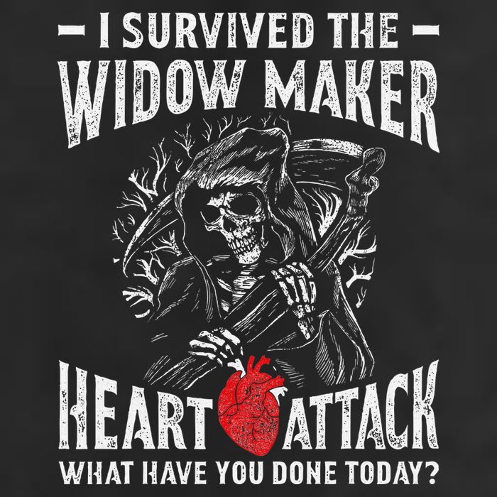 I Survived The Widow Maker Heart Attack Heart Disease Large Microfiber Waffle Golf Towel