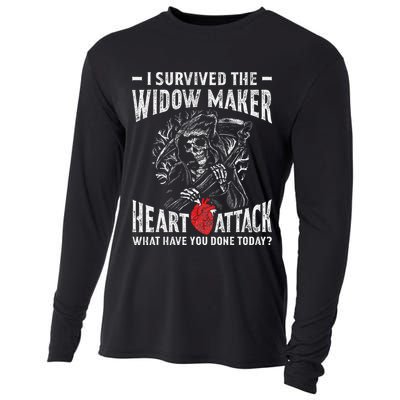 I Survived The Widow Maker Heart Attack Heart Disease Cooling Performance Long Sleeve Crew