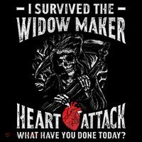I Survived The Widow Maker Heart Attack Heart Disease Cooling Performance Long Sleeve Crew