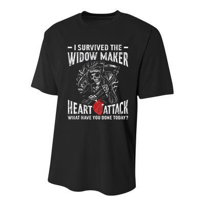 I Survived The Widow Maker Heart Attack Heart Disease Youth Performance Sprint T-Shirt