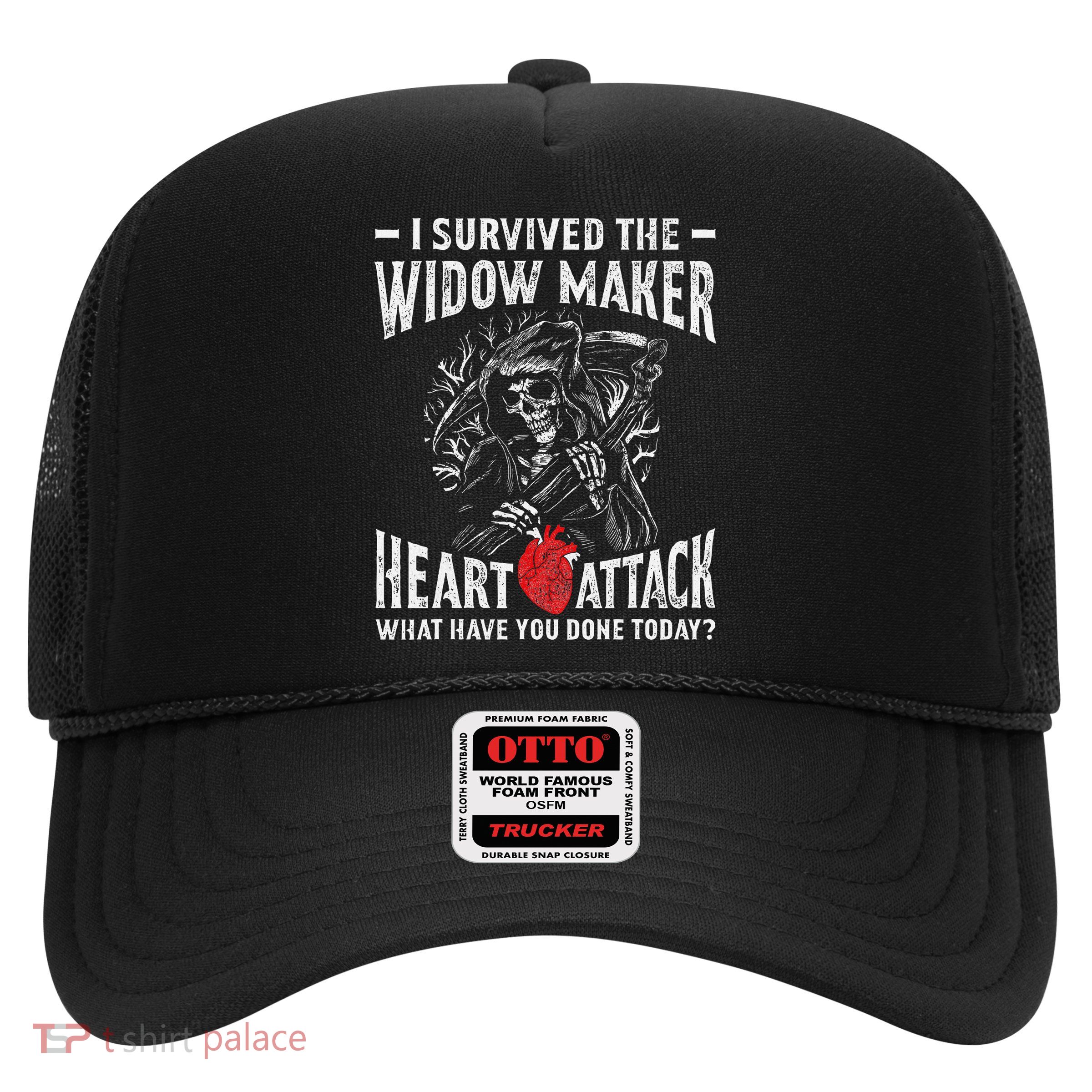 I Survived The Widow Maker Heart Attack Heart Disease Trucker Hat