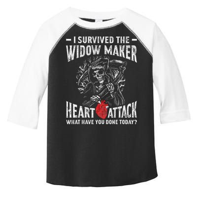 I Survived The Widow Maker Heart Attack Heart Disease Toddler Fine Jersey T-Shirt