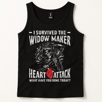 I Survived The Widow Maker Heart Attack Heart Disease Tank Top