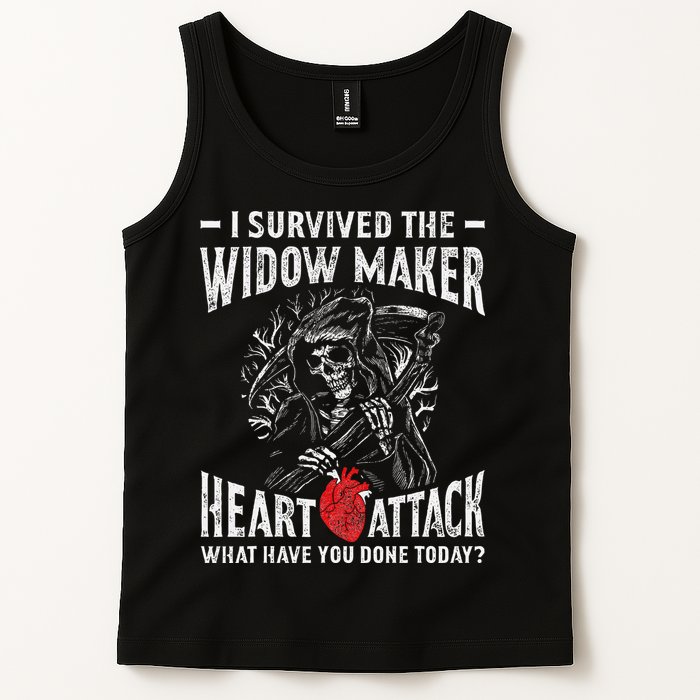 I Survived The Widow Maker Heart Attack Heart Disease Tank Top