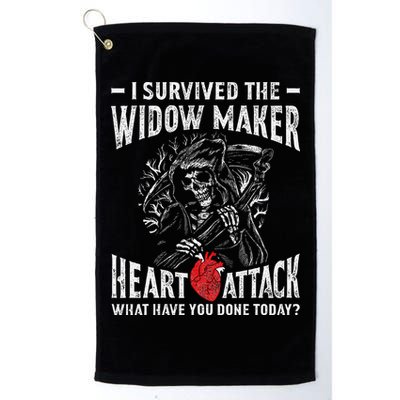 I Survived The Widow Maker Heart Attack Heart Disease Golf Towel