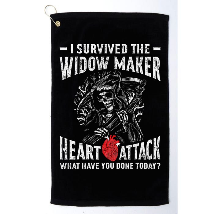I Survived The Widow Maker Heart Attack Heart Disease Golf Towel
