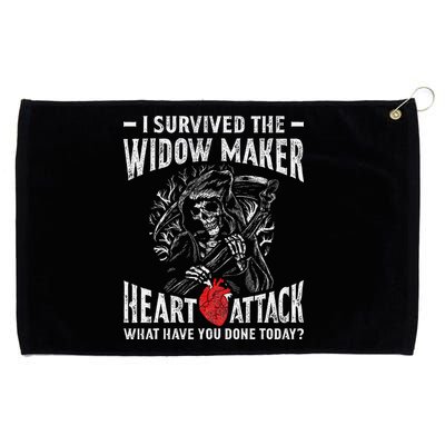 I Survived The Widow Maker Heart Attack Heart Disease Grommeted Golf Towel