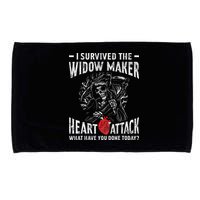I Survived The Widow Maker Heart Attack Heart Disease Microfiber Hand Towel