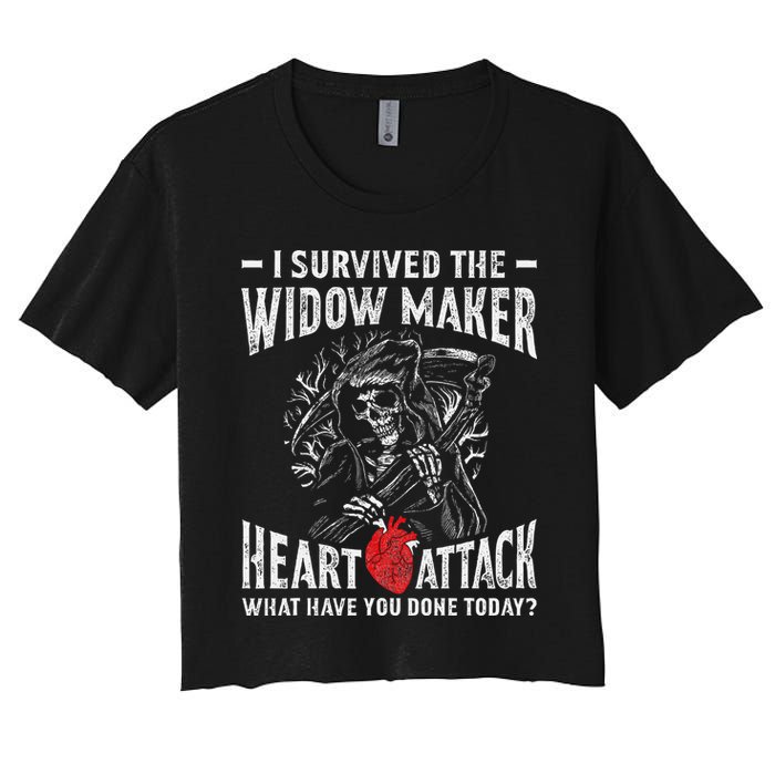 I Survived The Widow Maker Heart Attack Heart Disease Crop Top