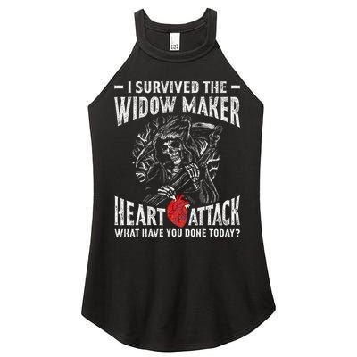 I Survived The Widow Maker Heart Attack Heart Disease Women's Perfect Tri Rocker Tank