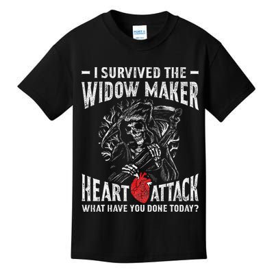 I Survived The Widow Maker Heart Attack Heart Disease Kids T-Shirt