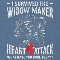 I Survived The Widow Maker Heart Attack Heart Disease Garment-Dyed Sweatshirt