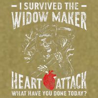 I Survived The Widow Maker Heart Attack Heart Disease Garment-Dyed Women's Muscle Tee