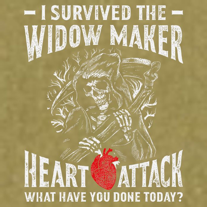 I Survived The Widow Maker Heart Attack Heart Disease Garment-Dyed Women's Muscle Tee