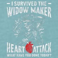 I Survived The Widow Maker Heart Attack Heart Disease Sueded Cloud Jersey T-Shirt