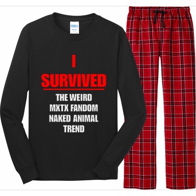 I Survived The Weird Mxtx Fandom Naked Animal Trend Long Sleeve Pajama Set