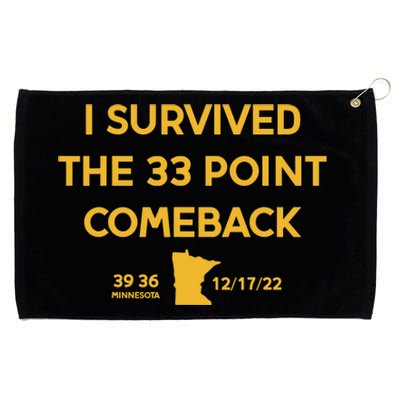 I Survived The 33 Point Comeback Football Grommeted Golf Towel