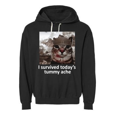 I Survived TodayS Tummy Ache Garment-Dyed Fleece Hoodie
