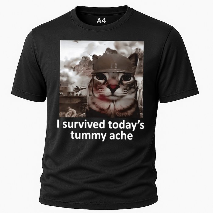 I Survived TodayS Tummy Ache Cooling Performance Crew T-Shirt