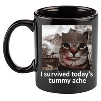 I Survived TodayS Tummy Ache 11oz C Handle Ceramic Mug