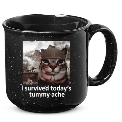 I Survived TodayS Tummy Ache 15oz Campfire Ceramic Mug