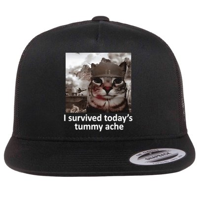 I Survived TodayS Tummy Ache Flatbill Hat