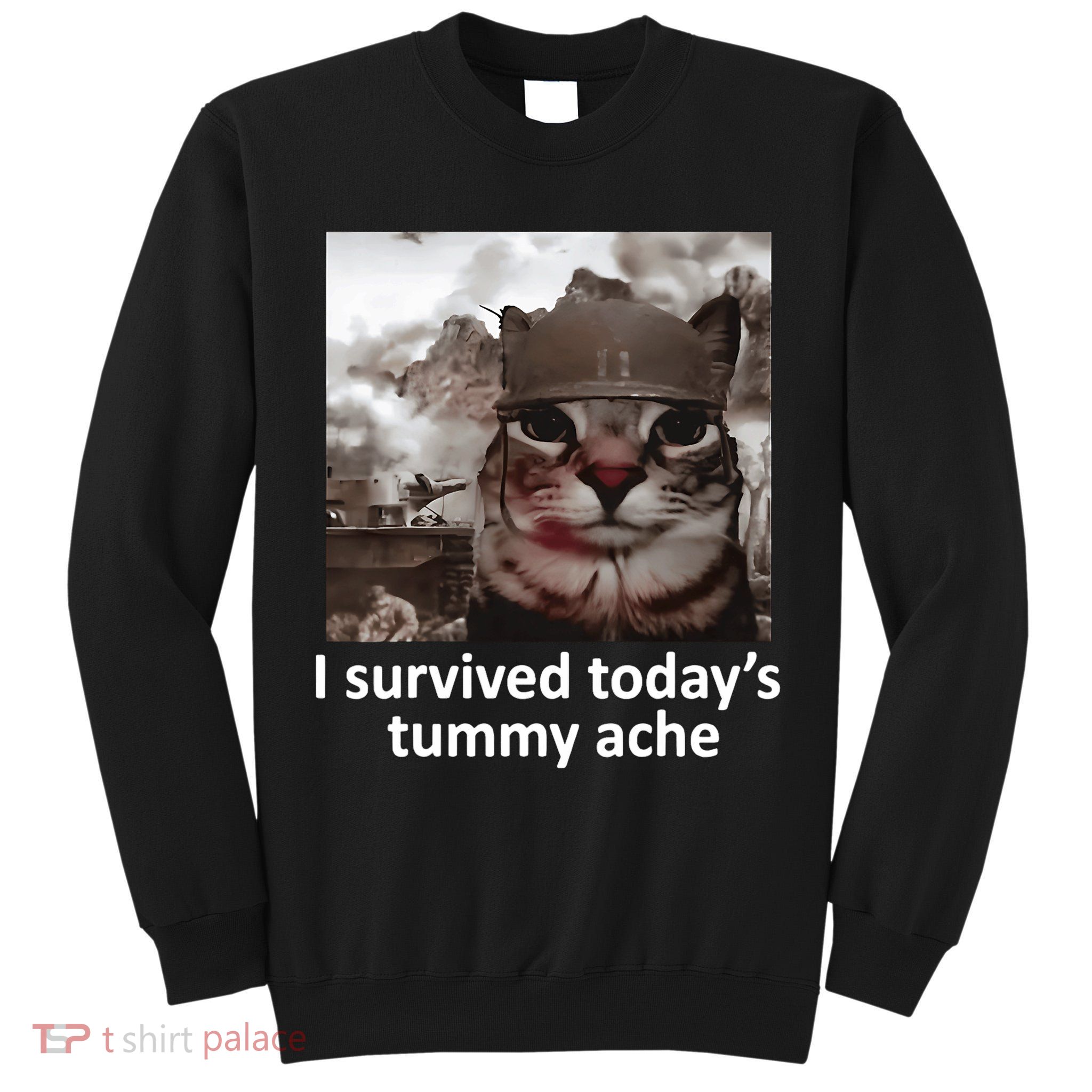 I Survived TodayS Tummy Ache Tall Sweatshirt