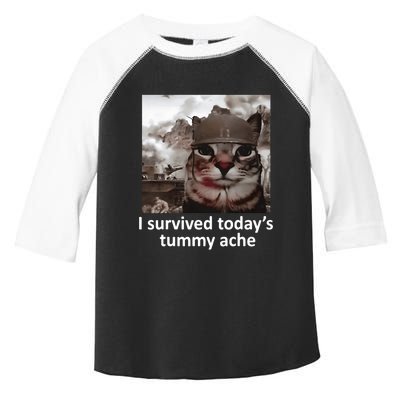 I Survived TodayS Tummy Ache Toddler Fine Jersey T-Shirt