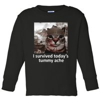 I Survived TodayS Tummy Ache Toddler Long Sleeve Shirt