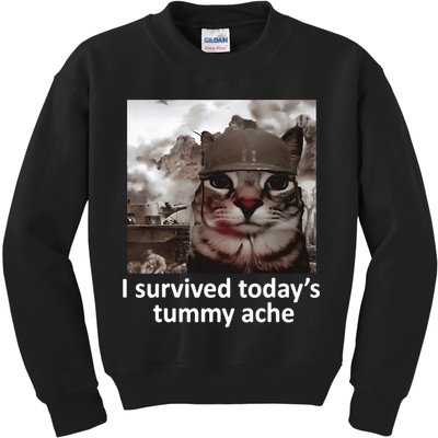 I Survived TodayS Tummy Ache Kids Sweatshirt