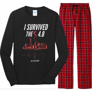 I Survived The 4.8 Earthquake April 5th 2024 Long Sleeve Pajama Set