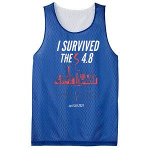 I Survived The 4.8 Earthquake April 5th 2024 Mesh Reversible Basketball Jersey Tank