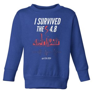 I Survived The 4.8 Earthquake April 5th 2024 Toddler Sweatshirt