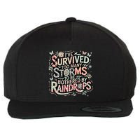 IVe Survived Too Many Storms To Be Bothered By Raindrops Gift Wool Snapback Cap