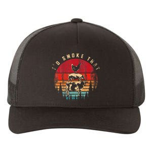 Id Smoke That Funny Smoked Meat BBQ Chef Barbecue Yupoong Adult 5-Panel Trucker Hat