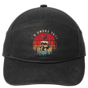 Id Smoke That Funny Smoked Meat BBQ Chef Barbecue 7-Panel Snapback Hat