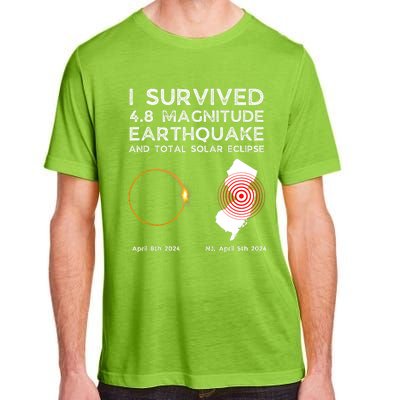 I Survived The Nj Earthquake And The Total Solar Eclipse Adult ChromaSoft Performance T-Shirt