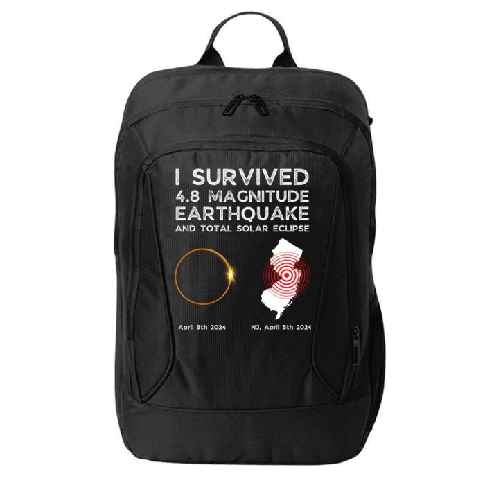 I Survived The Nj Earthquake And The Total Solar Eclipse City Backpack