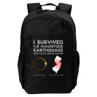 I Survived The Nj Earthquake And The Total Solar Eclipse Daily Commute Backpack