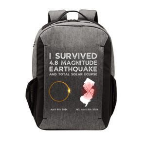 I Survived The Nj Earthquake And The Total Solar Eclipse Vector Backpack