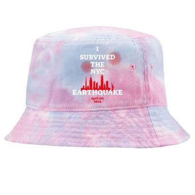 I Survived The Nyc Earthquake 2024 Tie-Dyed Bucket Hat