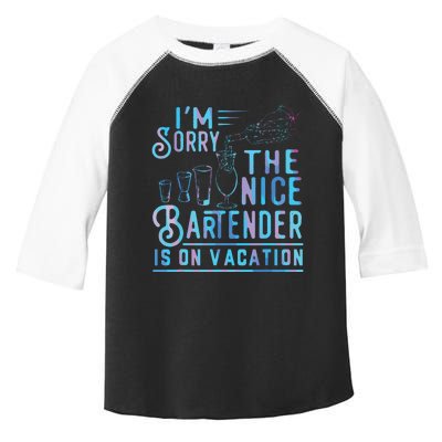 Im Sorry The Nice Bartender Is On Vacation Funny Toddler Fine Jersey T-Shirt