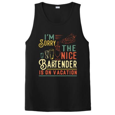 Im Sorry The Nice Bartender Is On Vacation Funny PosiCharge Competitor Tank