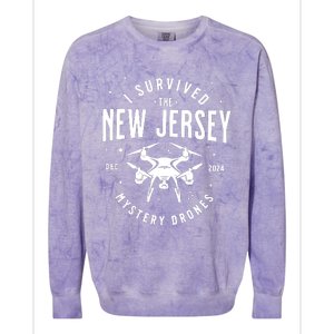 I Survived The New Jersey Nj Mystery Drones Ufo Uap Colorblast Crewneck Sweatshirt