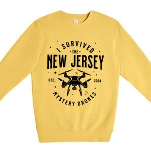 I Survived The New Jersey Nj Mystery Drones Ufo Uap Premium Crewneck Sweatshirt