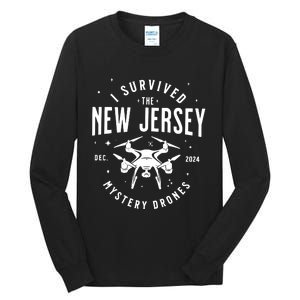 I Survived The New Jersey Nj Mystery Drones Ufo Uap Tall Long Sleeve T-Shirt