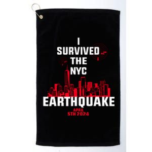 I Survived The Nyc Earthquake 2024 Platinum Collection Golf Towel