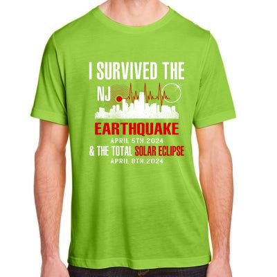 I Survived The Nj Earthquake And The Total Solar Eclipse Adult ChromaSoft Performance T-Shirt